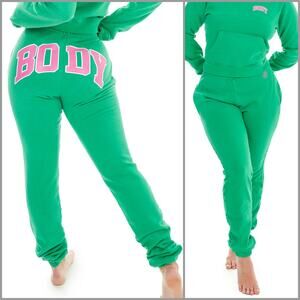 BODY by Raven Tracy Size 2X Backshot Sweatpants Green